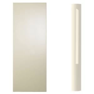 Cooke Lewis High Gloss Cream Curved tall wall pilaster kit H937mm W70mm D355mm