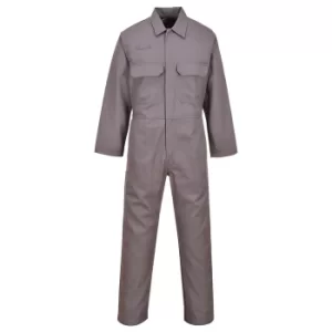 Biz Weld Mens Flame Resistant Overall Grey Large 32"