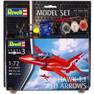 Red Arrow BA Hawk T.1 (Aircraft) Revell 1:72 Level 3 Model Set