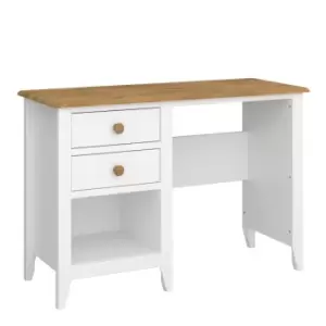 Heston Desk White And Pine