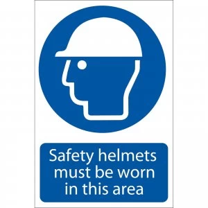 Draper Safety Helmets Must Be Worn In This Area Sign 400mm 600mm Standard