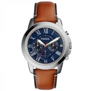 Fossil Grant Mens Stainless Steel Strap Watch