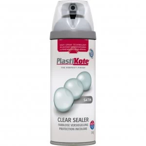 Plastikote Clear Acrylic Aerosol Spray Paint Satin 400ml