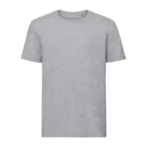 Russell Mens Authentic Pure Organic T-Shirt (L) (Light Oxford Grey)