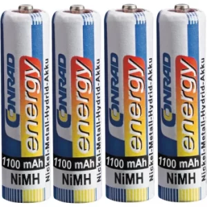 Conrad Energy 251111 AAA Rechargeable battery x4 NiMH 1100 mAh 1.2V