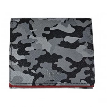 Zippo Grey Camouflage Leather Double Sided Wallet (10.2 x 9.3 x 2.5cm)