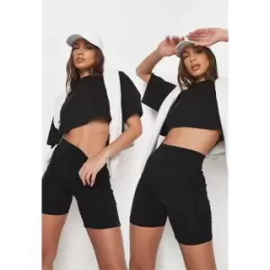 Missguided 2 pack cycling shorts - Black