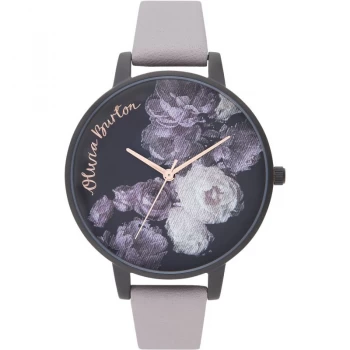 Ladies Olivia Burton Grey Lilac Rose Gold & Matte Black Watch