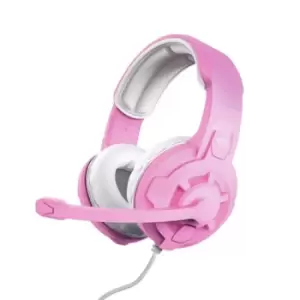 Trust GXT 411P Radius Headset Wired Head-band Pink White