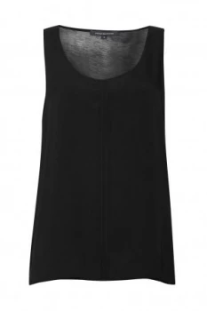 French Connection Clee Crepe Light Vest Top Black