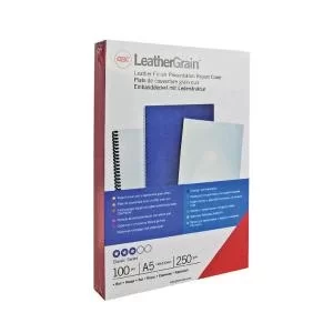 GBC LeatherGrain Binding Cover A4 250 gsm Red 25