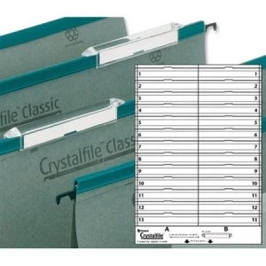 Rexel Crystalfile Classic Card Inserts White - 1 x Pack of 50 Inserts