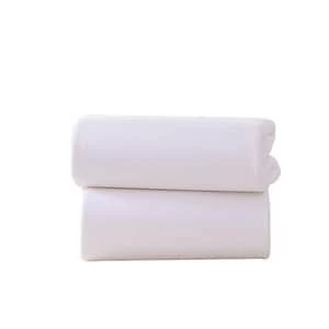 Clair de Lune Pack of Two Fitted Moses Sheets - White