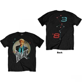 David Bowie - Circle Scream Unisex Large T-Shirt - Black