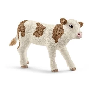 SCHLEICH Farm World Simmental Calf Toy Figure