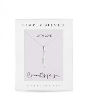 Simply Silver Feather Necklace