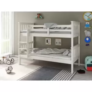 Bedmaster - Carra Bunk Bed White With Orthopaedic Mattresses