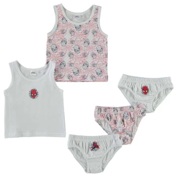 Character 5 Pack Vest and Brief Set Infant - White