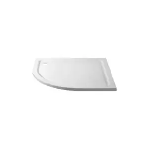 1000x800mm Left Hand Offset Quadrant Stone Resin Shower Tray- Pearl