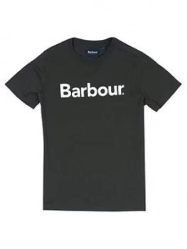 Barbour Boys Short Sleeve Logo T-Shirt - Forest, Forest, Size 8-9 Years