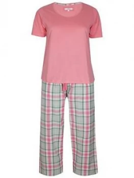 Evans Check Pant Pyjama Set - Pink