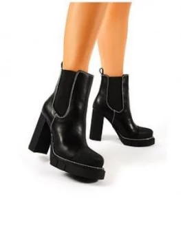 Public Desire Antix Ankle Boot - Black, Size 8, Women