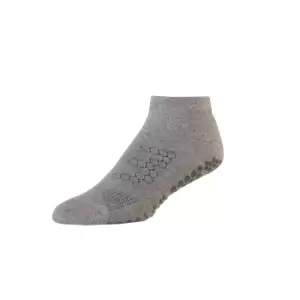 Base 33 Mens Gripped Ankle Socks (L) (Grey)