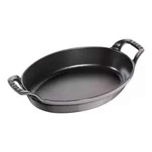 Staub Specialities 24cm oval Cast iron Oven dish graphite-grey