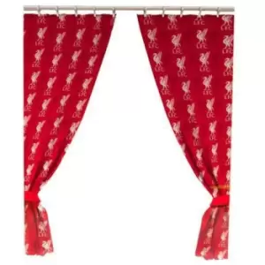 Liverpool FC Crest Curtains (One Size) (Red) - Red