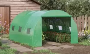 Outsunny Walk-In Garden Greenhouse: Green/4m x 3m