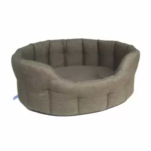 P&L Premium Oval Basket Weave Small Softee Bed - Tweed