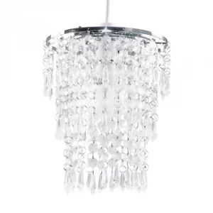 3-Tier Acrylic Pendant Shade in Clear