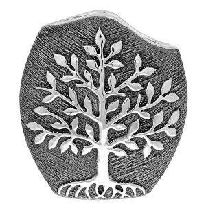 Tree of Life Modern Vase Gunmetal