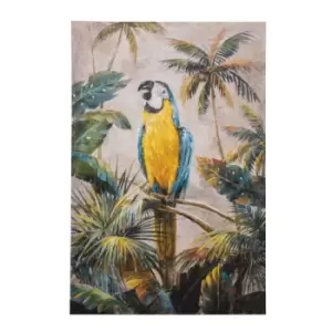 Macaw Art Canvas Yellow/Blue