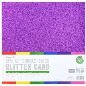 Dovecraft 12" x 12" Double-Sided Glitter Card Bumper Pack Rainbows 350gsm 12 Sheets