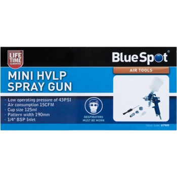 07909 Mini HVLP Spray Gun (125ml) - Bluespot