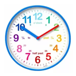 Wickford Kids Time Teach Clock 20cm Blue - 22529 - Acctim