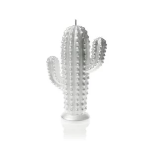 Silver Large Cactus Candle