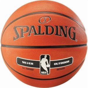 Spalding NBA Silver Outdoor Basketball Tan - Size 5