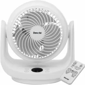 Devola Low Noise DC Air Circulator Desk Fan White - DVF9DCFAN