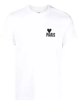 AMI PARIS Logo Paris ADC T-Shirt White