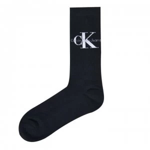Calvin Klein Calvin Mono Logo Crew Socks - Black/White