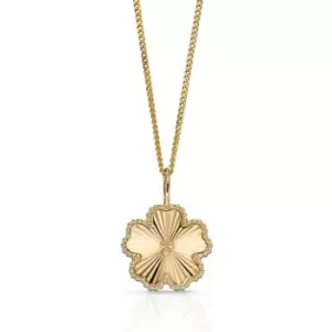 JG Signature 9ct Gold Diamond Cut Flower Necklace