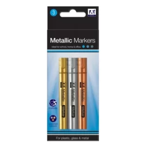 A Star Metallic Markers Pack 3