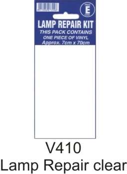 Lamp Repair Outside Sticker - Transparent- CASTLE PROMOTIONS- V410