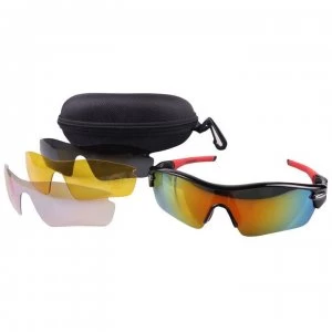 Muddyfox 300 Cycling Sunglasses Mens - Black/Red