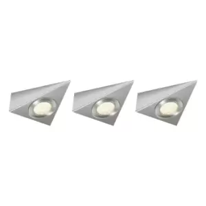 NxtGen Georgia Triangle LED Under Cabinet Light 1.8W (3 Pack) Cool White 65° Brushed Nickel