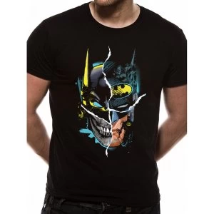 Batman - Gotham Face Mens Small T-Shirt - Black