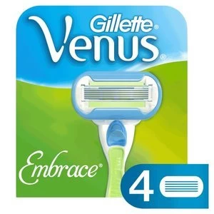 Gillette Venus Embrace Womens Razor Blade 4 Refills