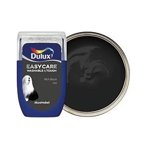 Dulux Easycare Washable & Tough Rich Black Matt Emulsion Paint 30ml